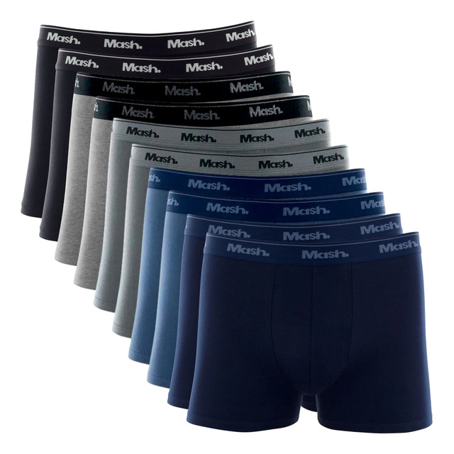 Kit 10 Cuecas Mash Boxer Masculino Algodão