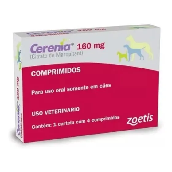 Antiemético Zoetis Cerenia De 4 Comprimidos 160 Mg