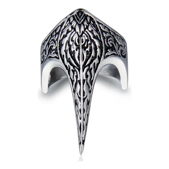 Anillo Pico Pajaro Dark Gotico Hombre Acero Titanio A298