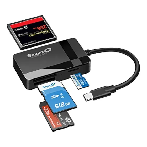 Smartq Lector De Tarjetas Sd, 4 En 1 Usb C 3.0
