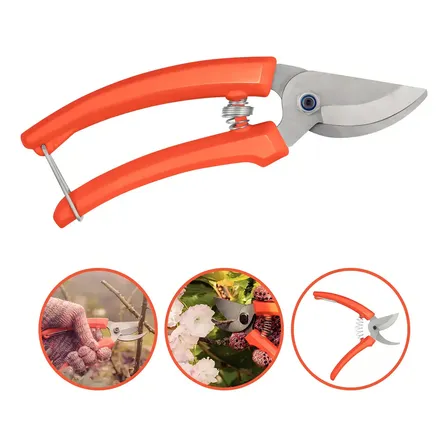 Tesoura De Poda Com Lâmina Metálica E Cabo Plasti-tramontina Cor Laranja