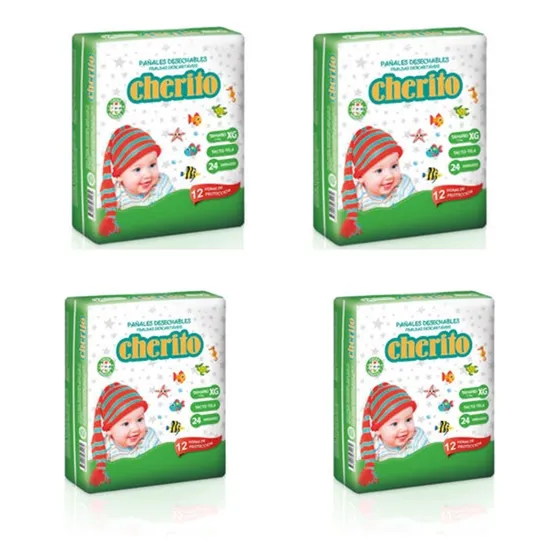 Pañales Cherito Xg X 96 Unidades Género Sin género Tamaño Extra grande (XG)
