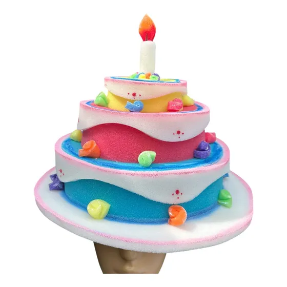 Gorro Myfunnyhats Torta Para Niños Color En Goma Espuma Gorro Fiesta G