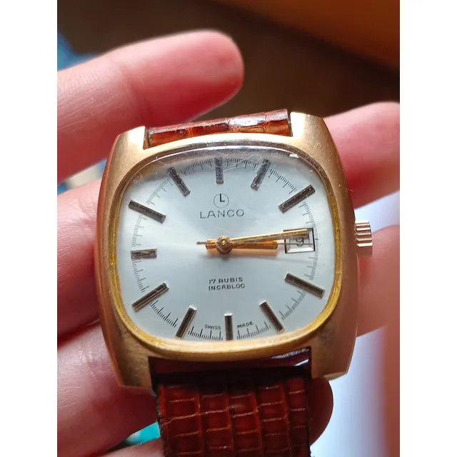 Reloj Lanco 17 Rubíes Incabloc Cuerda Manual