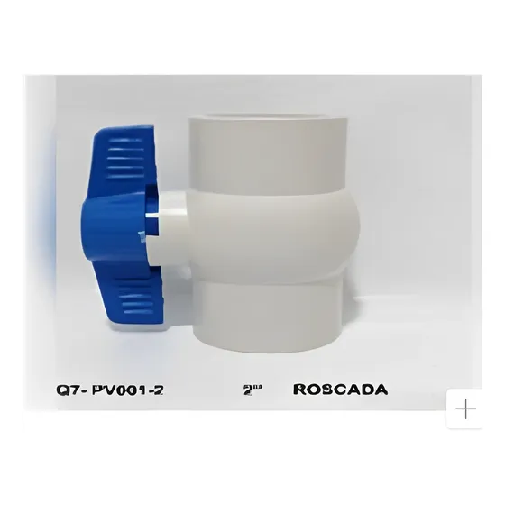 Válvula De Paso Pvc Roscada Q7-pv001-2  Mango Azul 2''