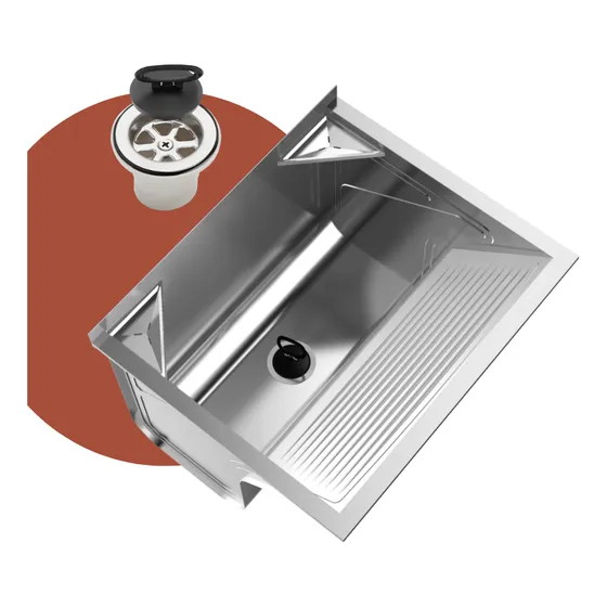 Tanque Inox De Parede 68l C/ Suporte E Válvula 60x50x43 Solo