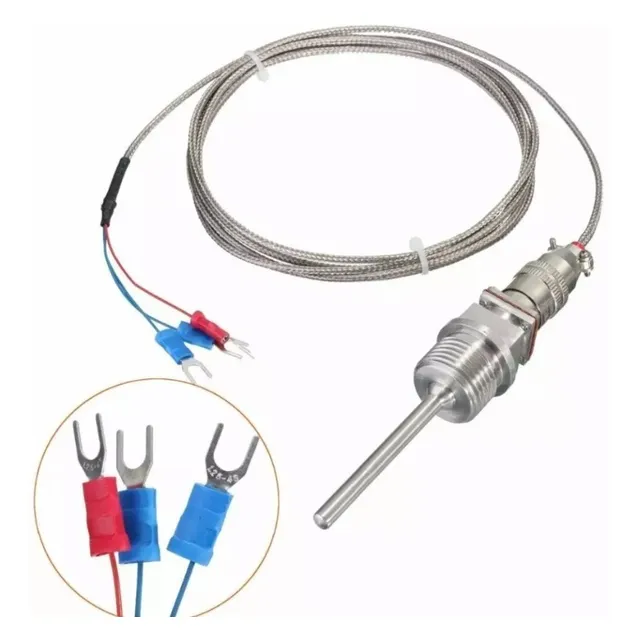 Sensor Temperatura Pt100 Roscas Npt 1/2 Cable De 2 M