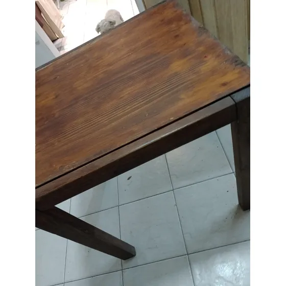 Mesa Maciza Rústica Super Estable Marrón Marrón