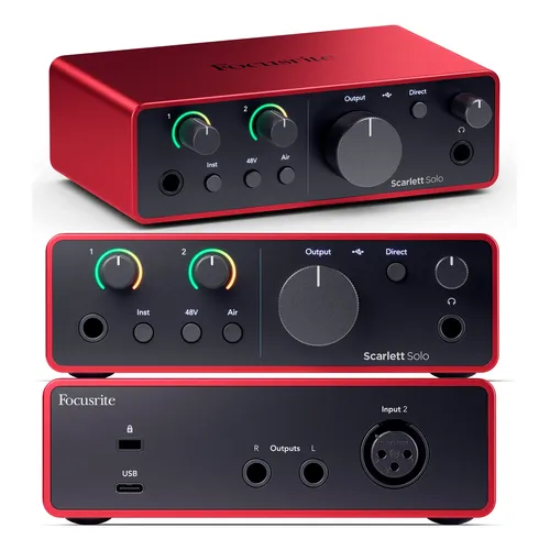 Interface De Audio Focusrite Scarlett Solo 4nd Gen | Parcelamento