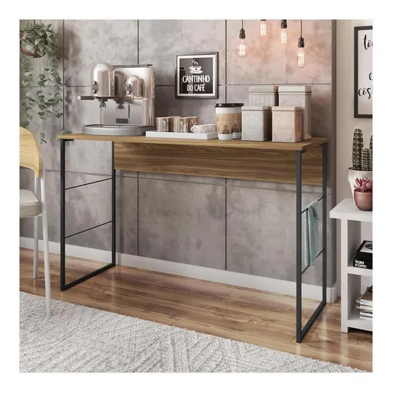 Mesa Para Café Aparador Buffet 120cm Fabrick Marrom Caemmun
