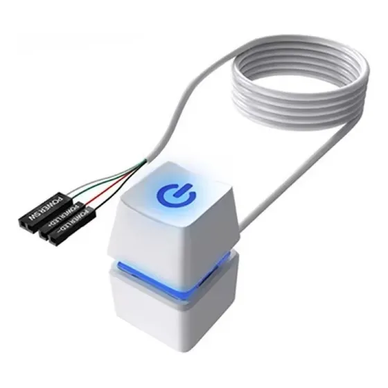 Botão Power Sw De Pc Interruptor Externo Branco