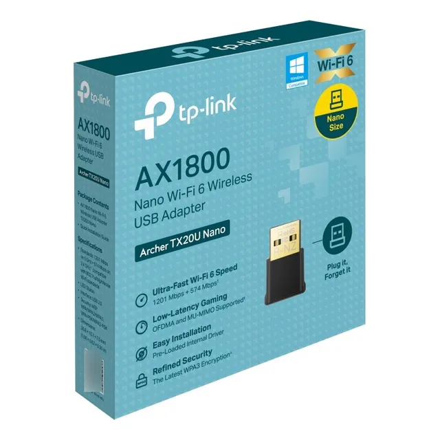 Antena Wifi 6 Usb Para Pc Tx20u Nano 1200mbps Tplink