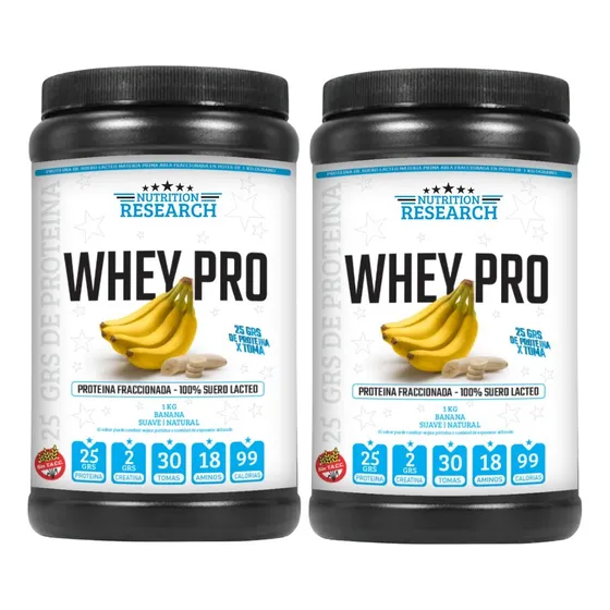 2 Whey Protein Proteína 1 Kg Suero Leche Puro C/ Aminoácidos