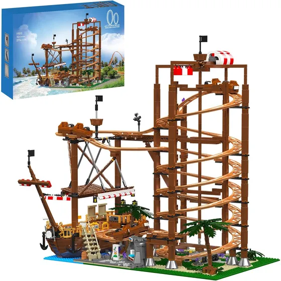 Sosuy Juego De Bloques De Construcción De Montaña Rusa De 21