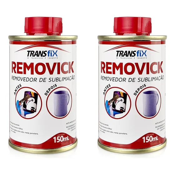 02 Removick Sublimação Removedor De Impressão Sublimática Cor Incolor