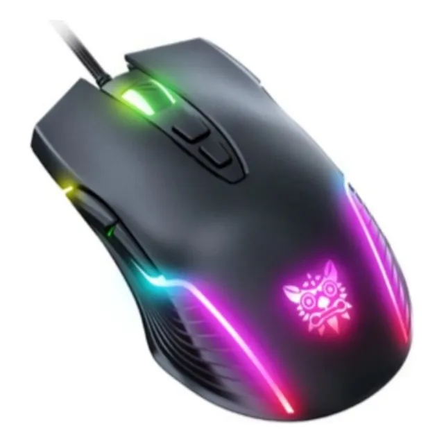 Mouse Gamer Onikuma Cw905 Rgb Pc Negro 6 Botones 6400 Dpi