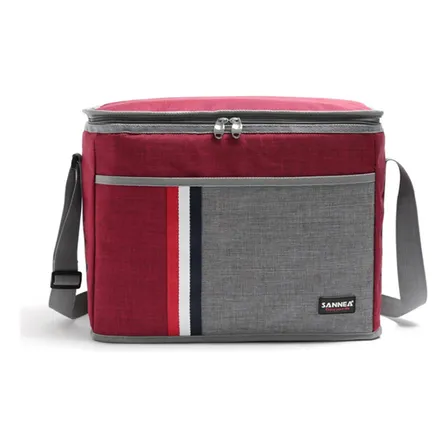 Bolso Termico Lonchera Impermeable Para Almuerzo Color Rojo2 China