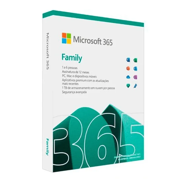 Microsoft Office 365 Family 6 usuarios 1 año 1 TB por persona