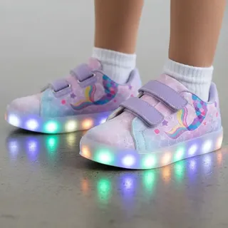 Club Magia Tênis Infantil Led Feminino Sereia Casual Cano Baixo Novo
