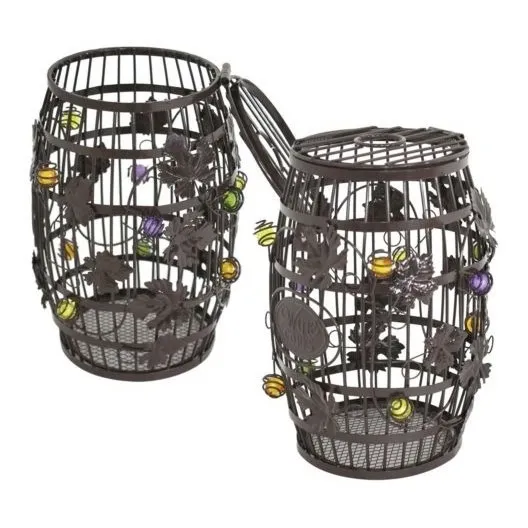 2pcs Vino Corcho Jaula Metal Barril Corchos Soporte Decoraci