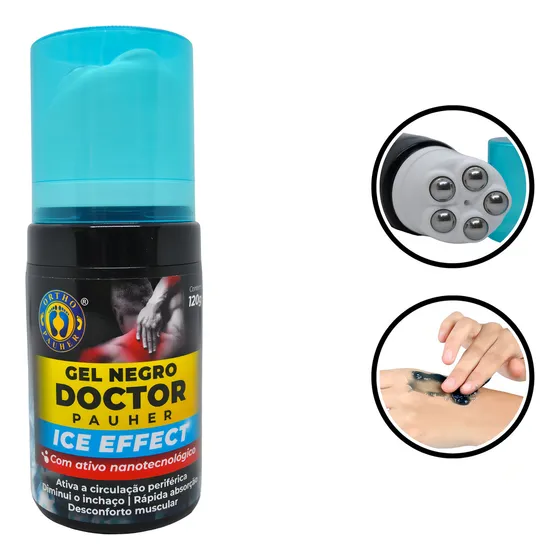 Gel Negro Massagem Corporal Com Esferas 120g Ortho Pauher Fragrância Neutro