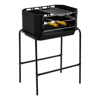 Churrasqueira Móvel Pro Tork De Aço Grill + Grelha + Espetos Cor Preto Churrasqueira Móvel Pro Tork De Aço Grill + Grelha + Espetos Cor Preto