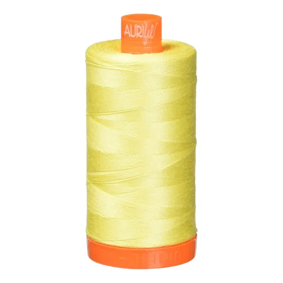 Aurifil Mako Hilo Algodon Solido 50wt 1422yds Limon
