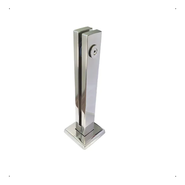 Torre Aço Inox 304 Para Guarda Corpo De Vidro 30cm P/ 12mm