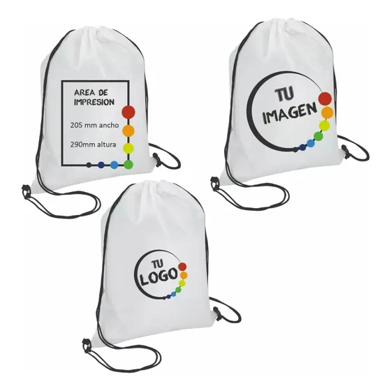 Pack 150 Mochilas Tipo Morral Personalizadas