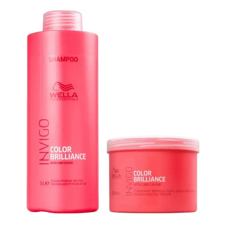 Kit Wella Invigo Color Brilliance Shampoo 1l + Máscara 500g Kit Wella Invigo Color Brilliance Shampoo 1l + Máscara 500g