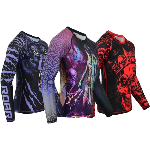 Camiseta Manga Larga Para Hombre Mma Bjj Entrenamiento Lucha
