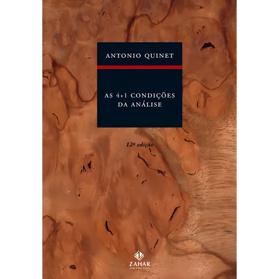 Livro As 4+1 condições da análise de Quinet Antonio Editora Zahar Capa Mole em Português 1991