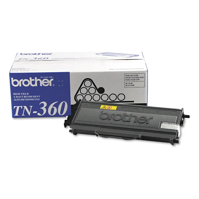 Toner Brother Tn360 Color Negro Rendimiento 2,600 Paginas