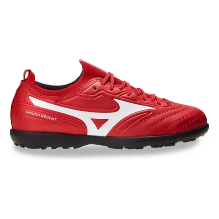 Chuteira De Society Regent As Cabedal Em Knit Mizuno Vermelho Lisa 40 Br