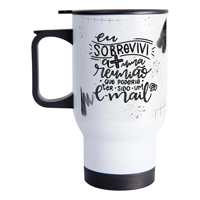 Copo Térmico Divertido Meme Inox 475ml