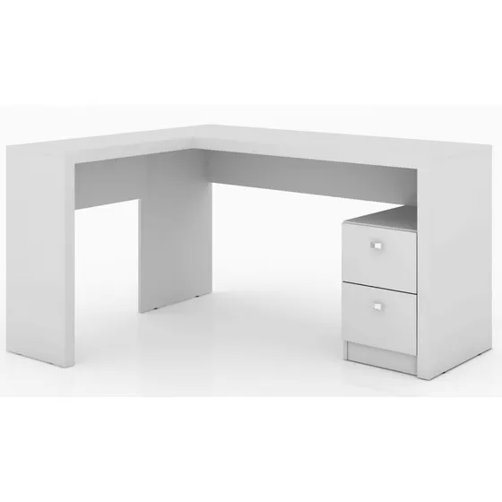 Escrivaninha Tecno Mobili ME4129 mdp de 113cm x 74.5cm x 113cm x 136cm branco