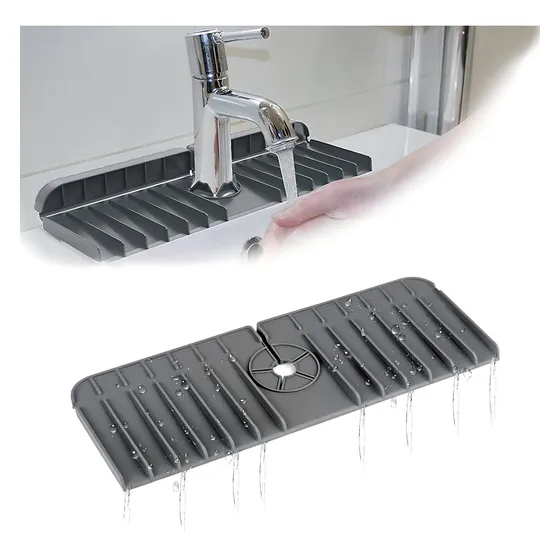 Alfombrilla De Silicona Para Grifo De Fregadero De Cocina, Protector De Salpicaduras De Fregadero De Cocina, Tapete De Recogida De Agua, Almohadilla De Drenaje Del Fregadero Detrás Del Grifo
