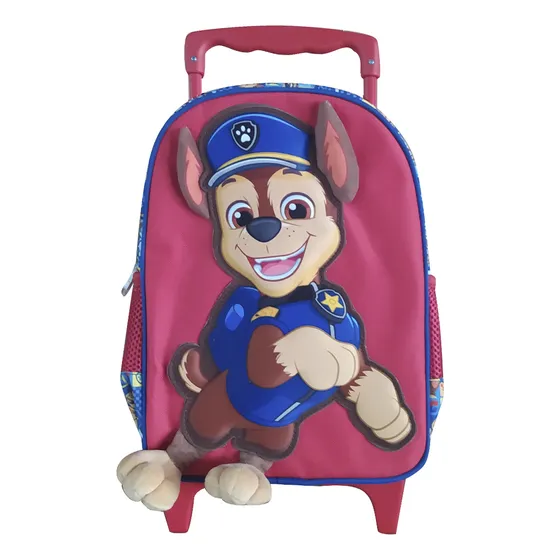 Mochila Infantil Paw Patrol 3d Con Carro 30 Cm