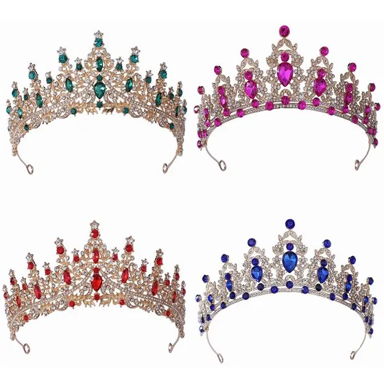 Tiara Barroca Para Mujer, Coronas Y Tiaras De Cristal Reina