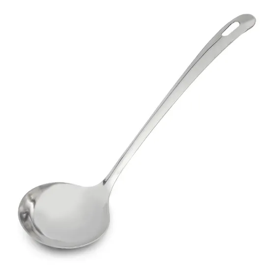 Cucharon De Acero Inoxidable Calidad Premium 30 Cm Color Plateado