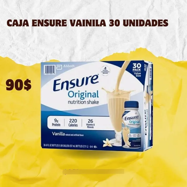 Caja Ensure Vainilla 30 Unidades