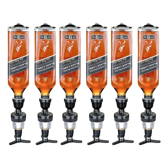 Kit 06 Dosador Automático Suporte Garrafas Bebidas Whisky 