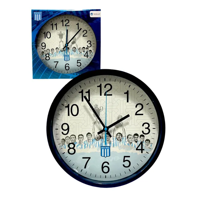Reloj De Pared Boca Juniors Futbol Argentino Pasion Nacional Fondo Racing Club