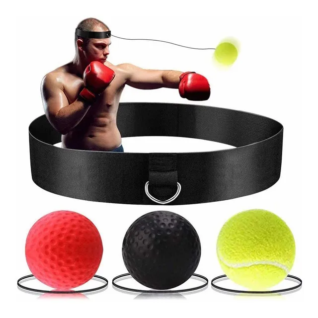 Vincha De Lienzo Con 3 Pelota Para Entrenamiento Boxeo
