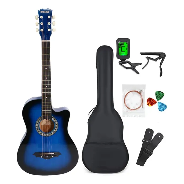 Guitarra Acustica Curva 38 Pulgadas Accesorios Funda Correa