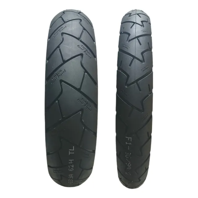 Llantas Delanteras/traseras Para Moto Timsun 01 0263 Y 01 0262 Ts-659 Sin Cámara De 120/80-18 Y 90/90-21 H 62 + 54 X 2 Unidades