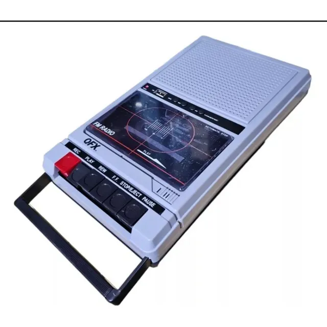 Radio Grabadora Cassette + Fm + Bluetooth + Usb + Auxiliar Color Gris