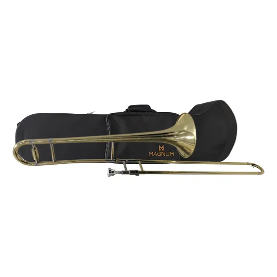 Trombone De Vara Bb Laqueado Calibre Fino - Magnum Msl100l