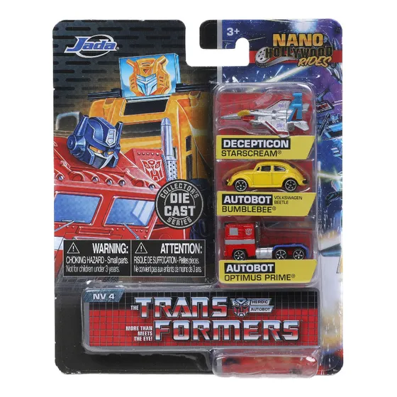 Auto Jada 31761 4cm Transformers Nv4 Pack X3 Nano Regalo