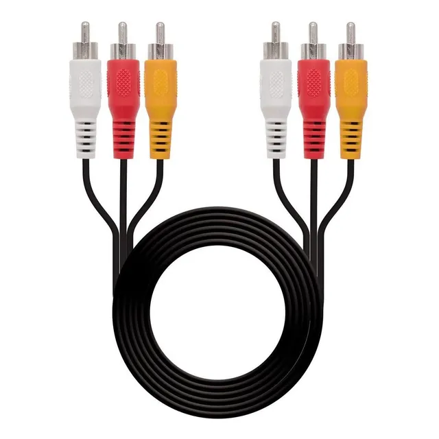 Cable Triple Rca 3 Rca A 3 Rca Audio Y Video 3 Metros Otec